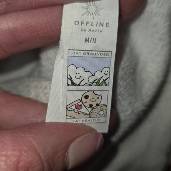 Aerie Oversized Button Shirt Womens Size M White Relaxed Heavyweight Shacket - Picture 8 of 9